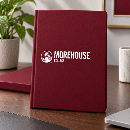 Morehouse College maroon journal and planner with official wordmark