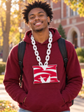 Model wearing the Replay Vault Morehouse College Hype Chain