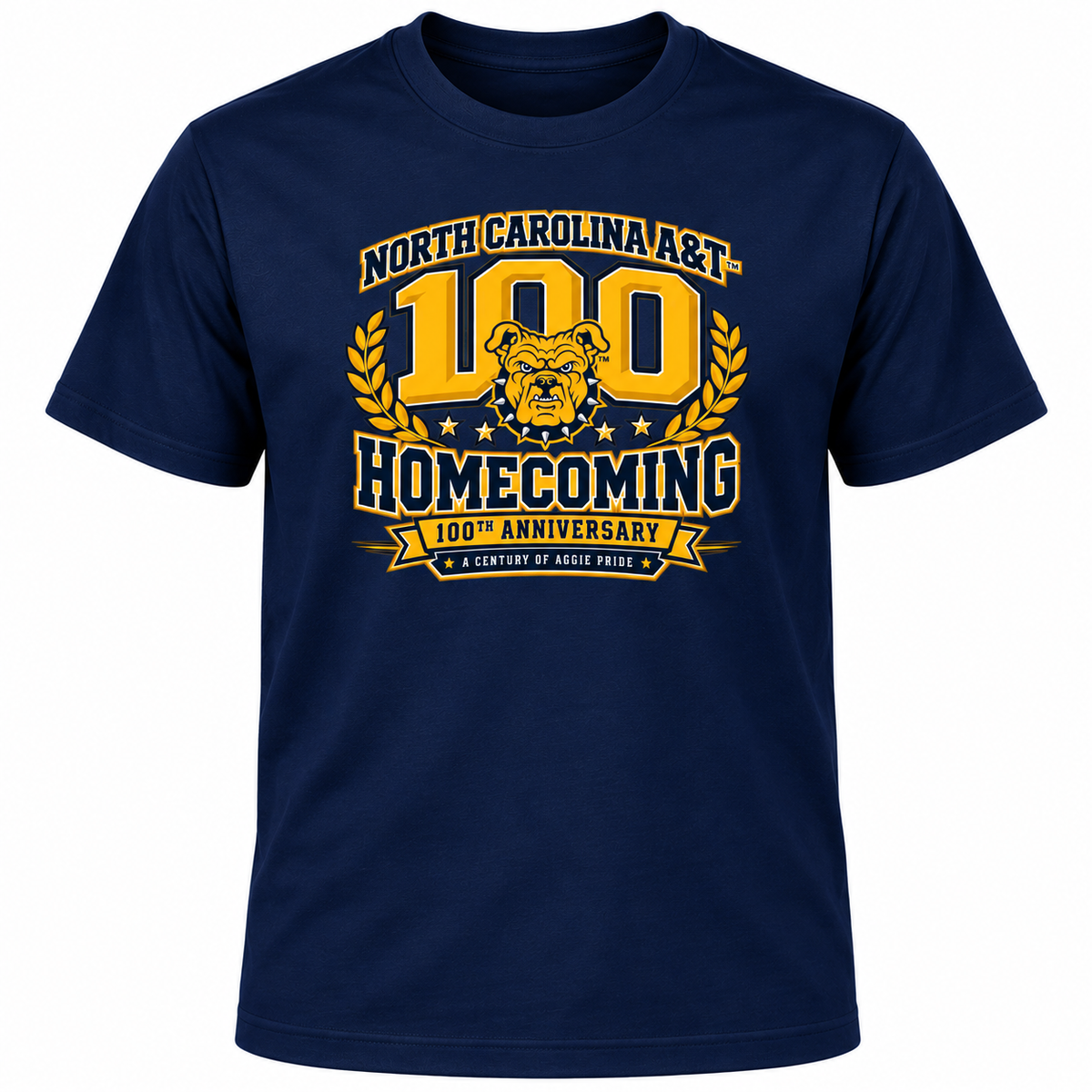 NC A&T 100-Year Homecoming T-shirt in navy