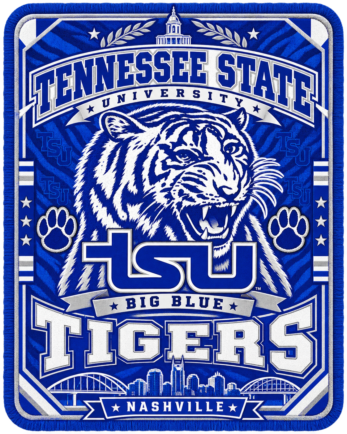 Tennessee State University Tigers Super XL plush throw preorder