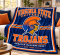 Virginia State Trojans throw lifestyle mockup
